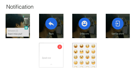 비트윈 Android Wear 스크린샷 - Notification